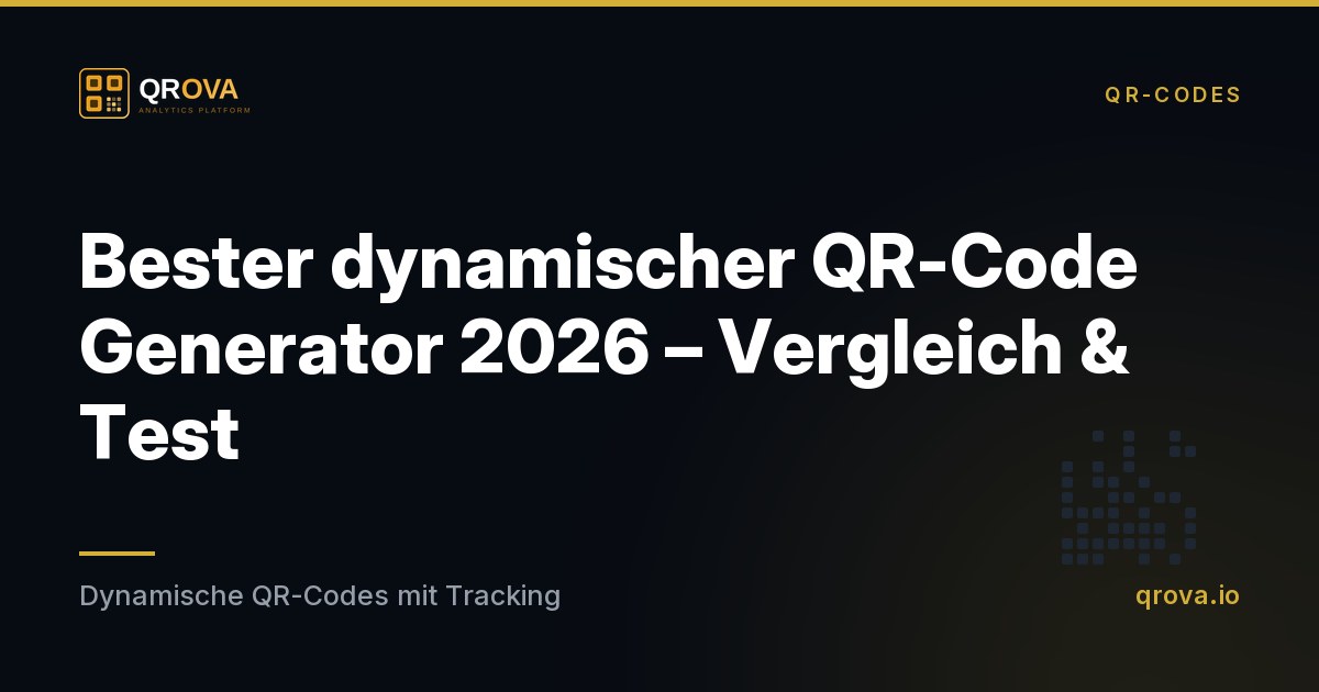 Bester dynamischer QR-Code Generator 2026 – Vergleich & Test
