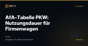 AfA-Tabelle PKW: Nutzungsdauer für Firmenwagen