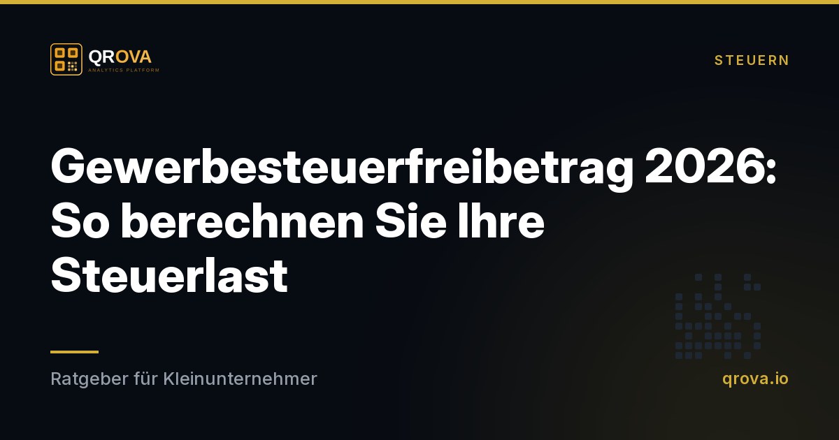Gewerbesteuerfreibetrag 2026: So berechnen Sie Ihre Steuerlast