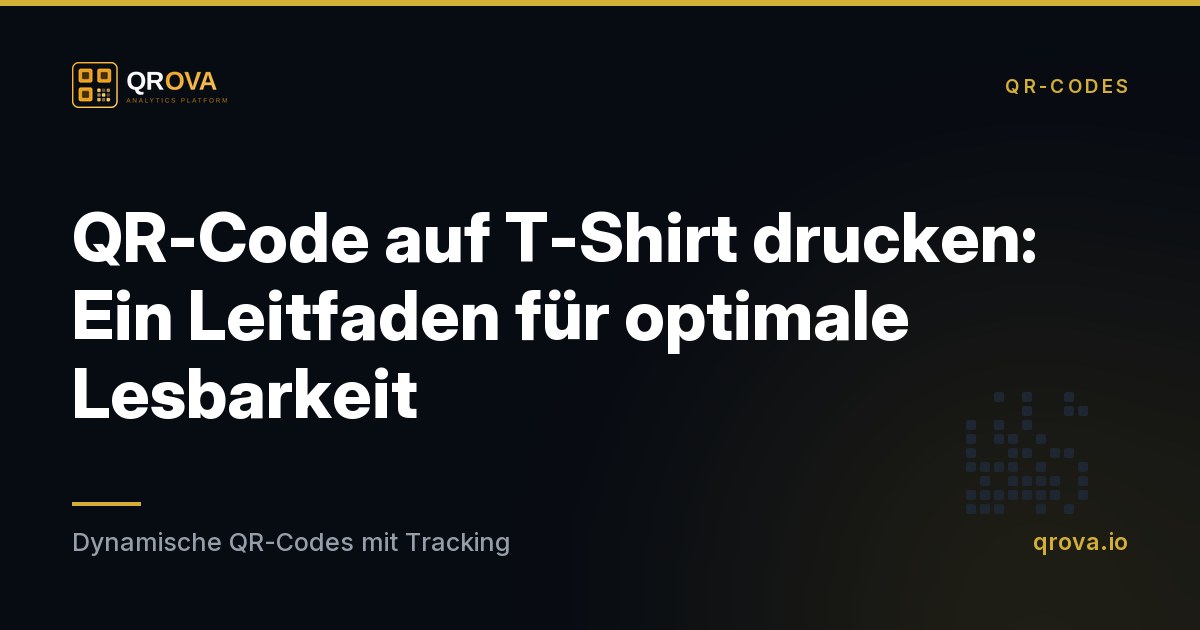 QR-Code auf T-Shirt drucken: Ein Leitfaden für optimale Lesbarkeit