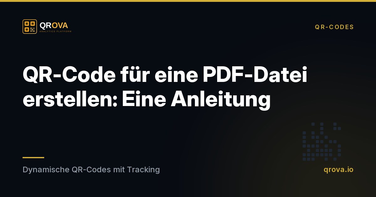 QR-Code für eine PDF-Datei erstellen: Eine Anleitung