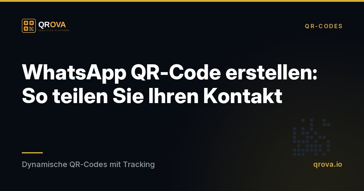 WhatsApp QR-Code erstellen: So teilen Sie Ihren Kontakt